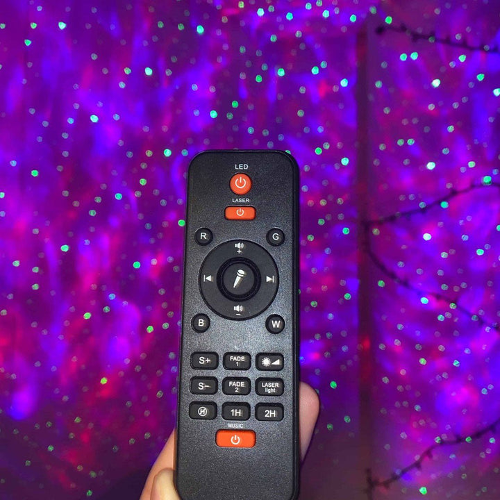 Tragbarer Galaxy-Projektor med Bluetooth-Lautsprecher og Fernbedienung
