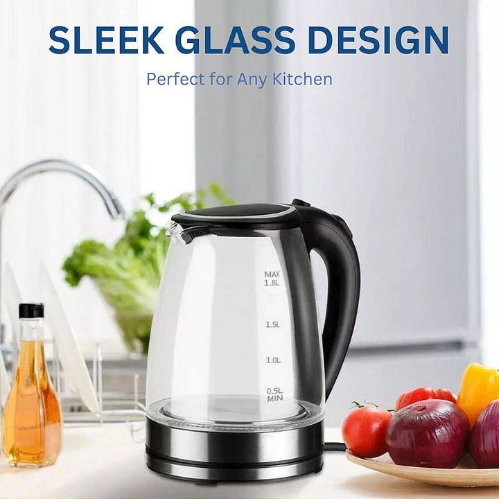 Skanto | 1.8L Elektrisk Glasskettle med LED-belysning