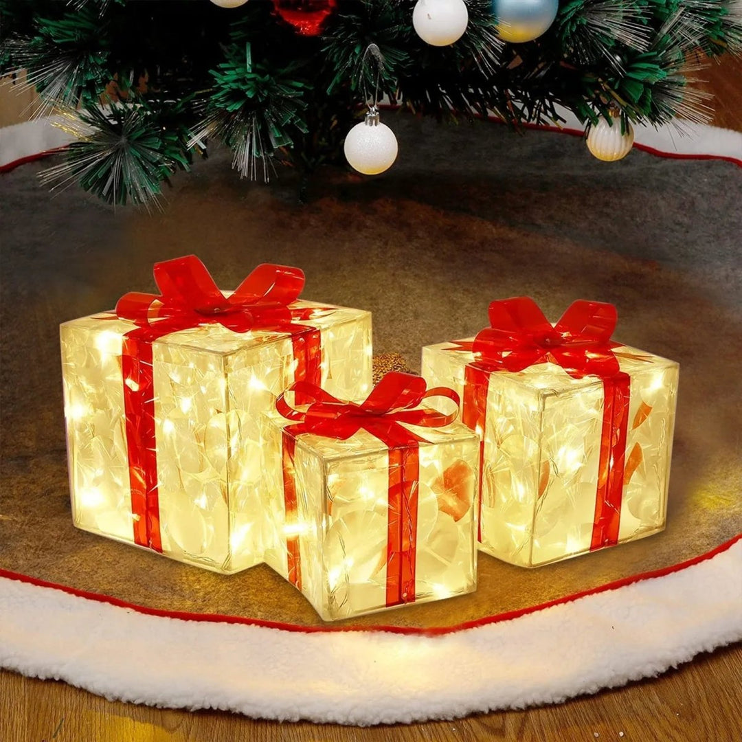 Skanto | Luminøs juletrekasse med 100 LED-lamper for festlig dekorasjon