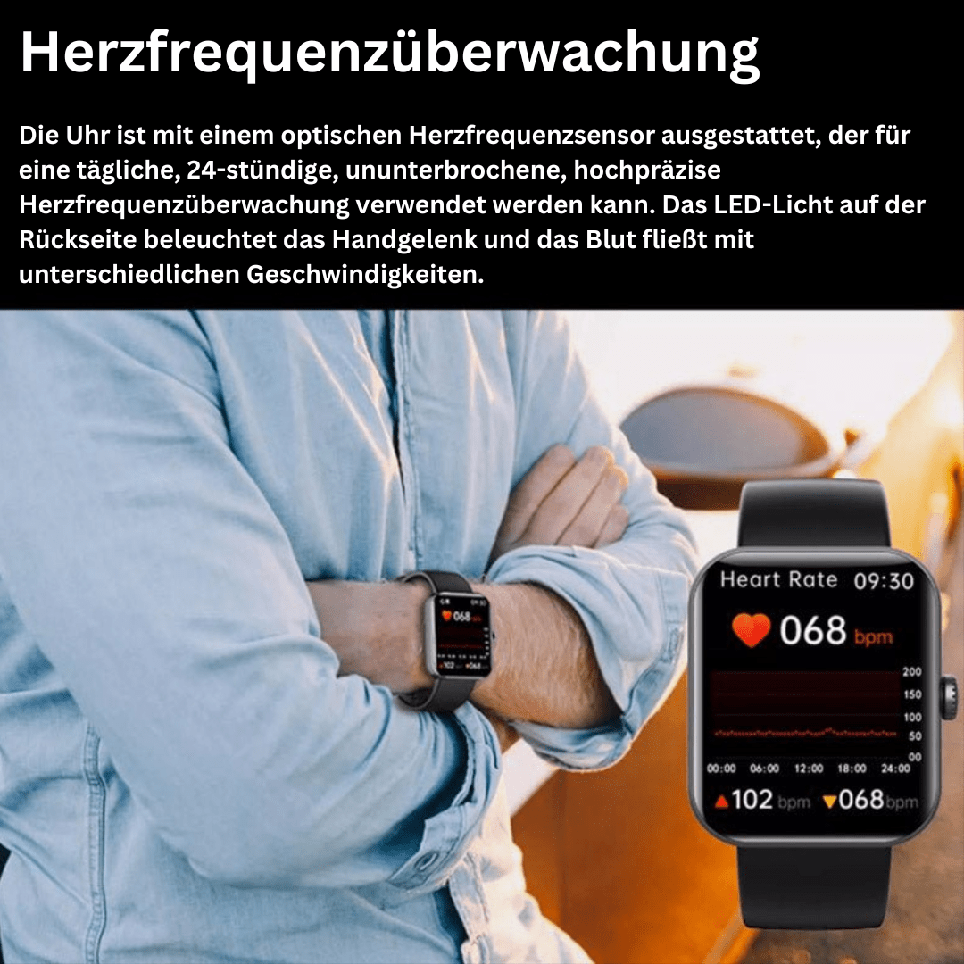 Health Watch – Schmerzfreie Blutzuckermessung og Überwachung der Vitalfunktionen in Echtzeit