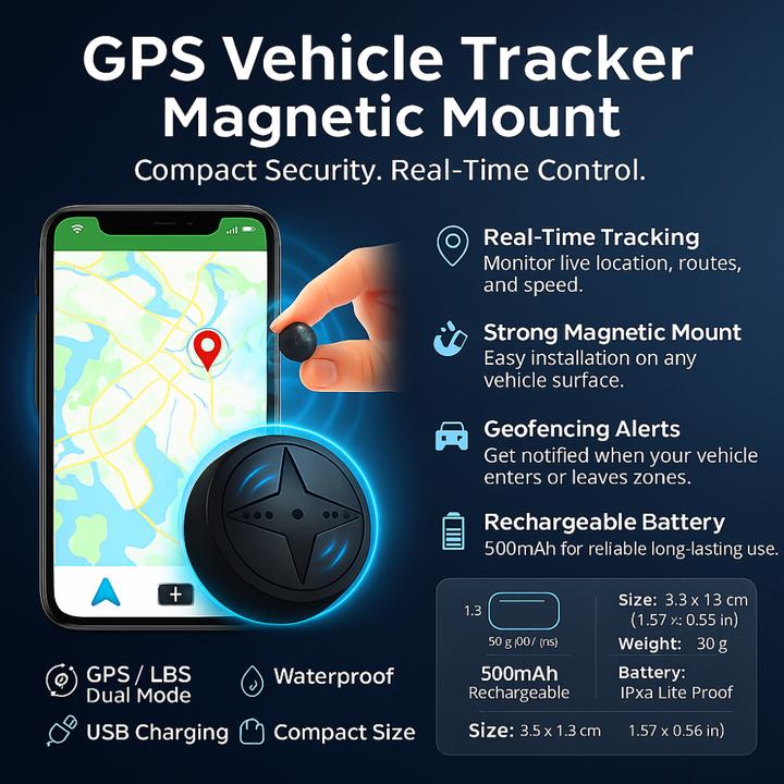 Skanto | GPS Kjøretøy Tracker Magnetisk Festesystem