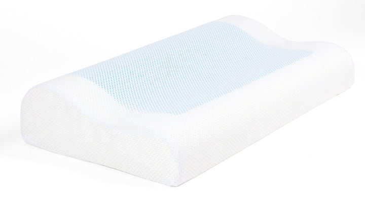 SNAPNAP Gel skumpute med hodeutsparing + avkjølende gelputer, 50 x 30 cm, høyde 10 cm, ergonomisk og hypoallergenisk | Skanto