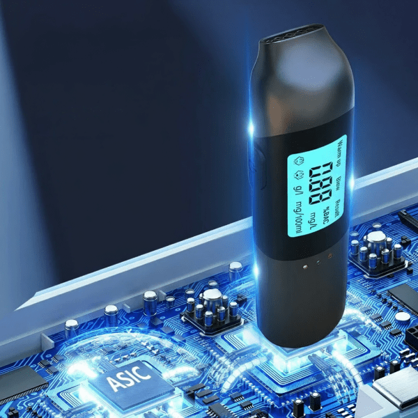 Sofort-Alkoholtester med USB-Ladefunksjon og 3-Sekunden-Ergebnissen