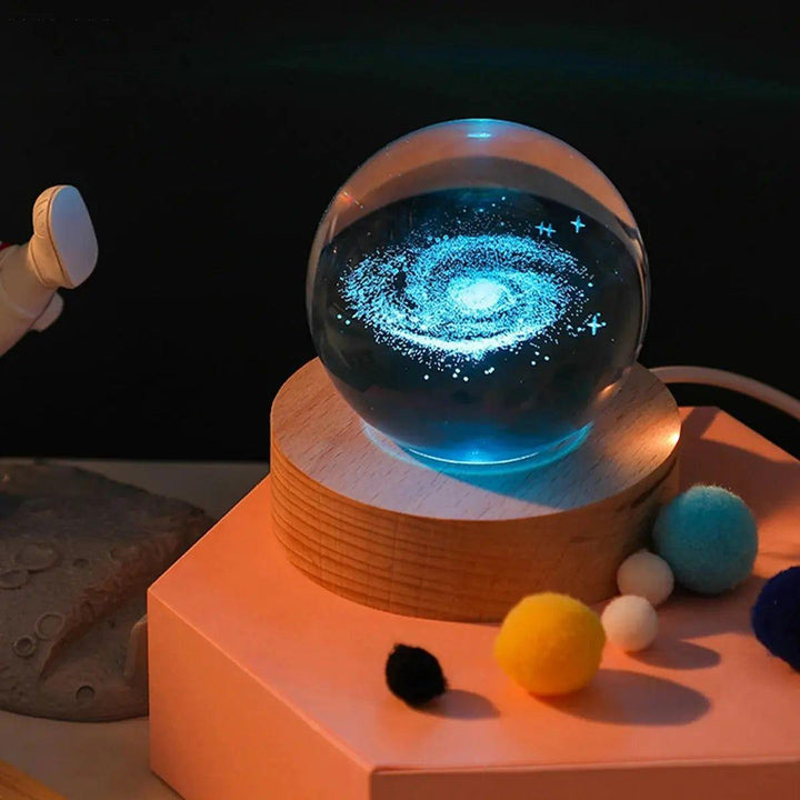 Galaxy Glow – Elegante, lysende krystalllys for astronomi