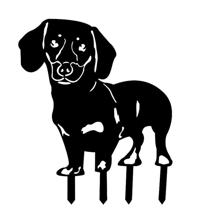 Skanto | Metall Hund Silhuett Hagedekorasjon