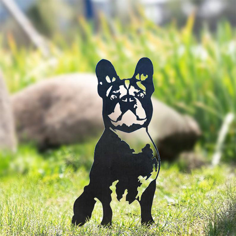Skanto | Metall Hund Silhuett Hagedekorasjon