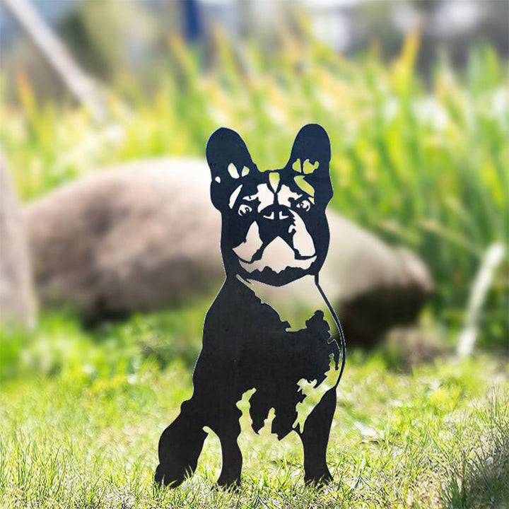 Skanto | Metall Hund Silhuett Hagedekorasjon