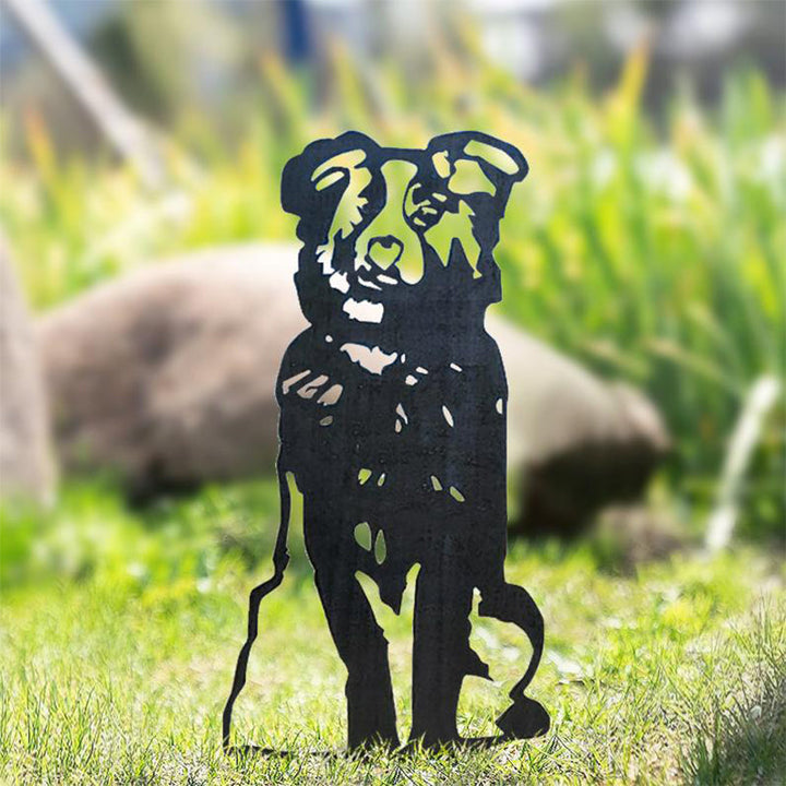 Skanto | Metall Hund Silhuett Hagedekorasjon