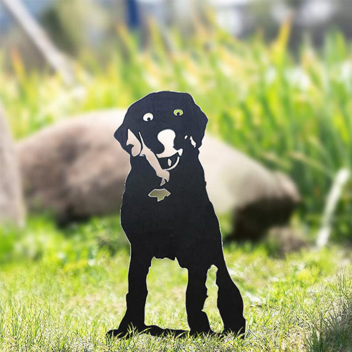 Skanto | Metall Hund Silhuett Hagedekorasjon