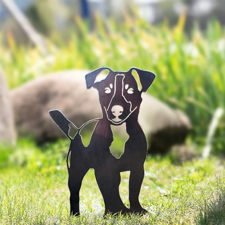 Skanto | Metall Hund Silhuett Hagedekorasjon