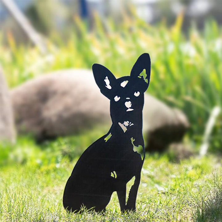 Skanto | Metall Hund Silhuett Hagedekorasjon