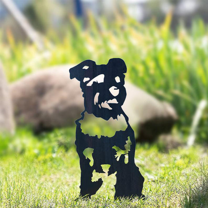 Skanto | Metall Hund Silhuett Hagedekorasjon