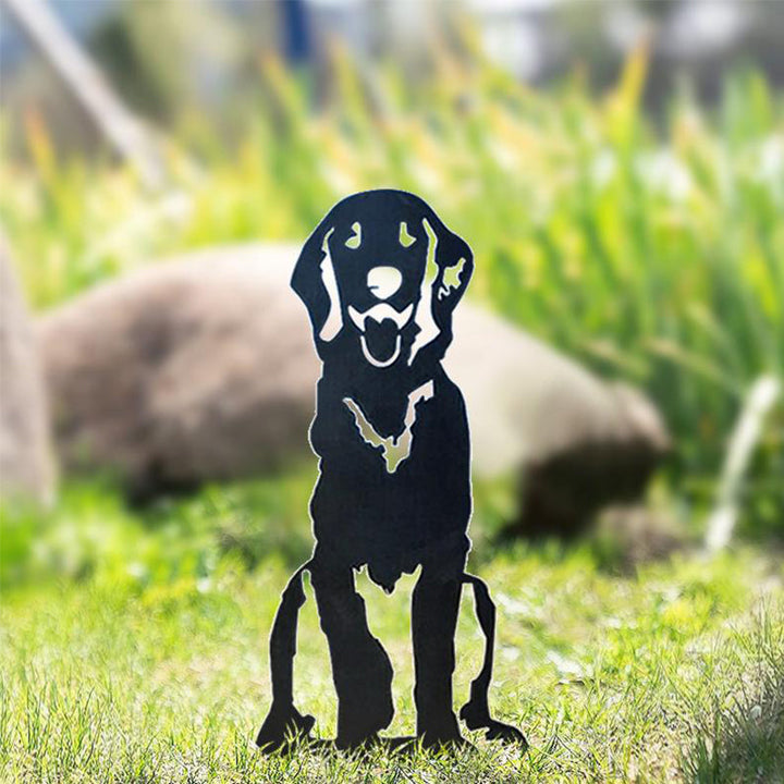 Skanto | Metall Hund Silhuett Hagedekorasjon