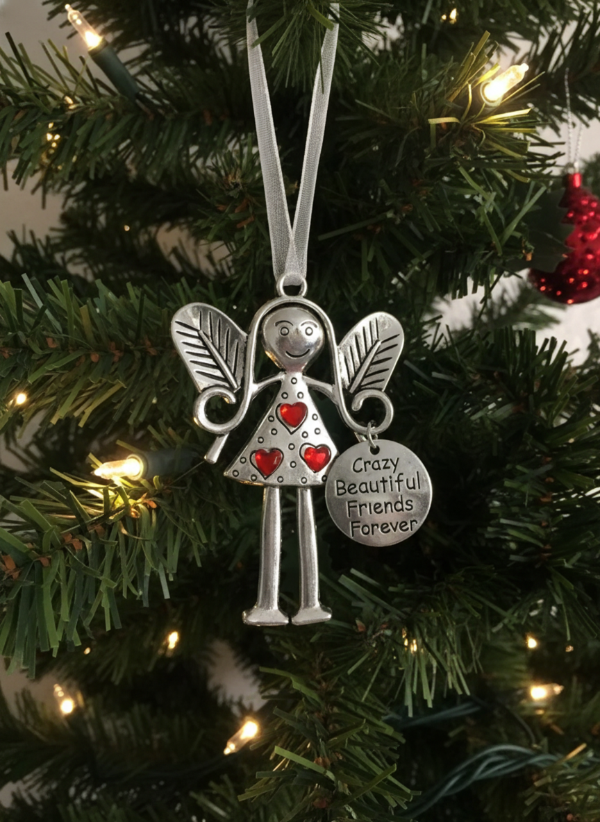 Skanto | Engel Ornament i Metall – Sentimental Julegave til Venn eller Familie