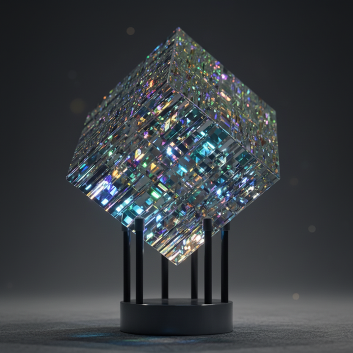 ChromaticCube Krystallregnbuebrytende Kunst | Moderne skrivebord dekor og midtpunkt
