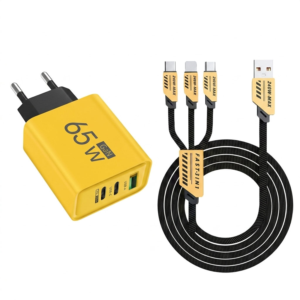 120W USB hurtiglader med 4 porter | Skanto