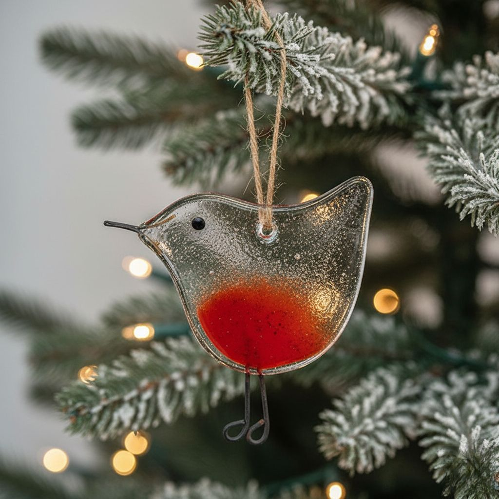 Skanto | Eksklusiv Juletrepynt i Smeltet Glass – Håndlaget Ornament