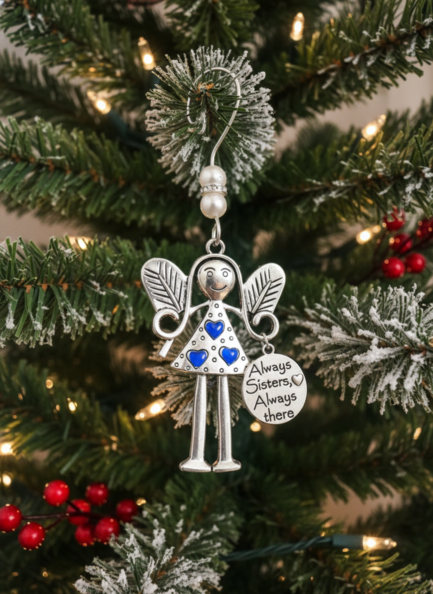 Skanto | Engel Ornament i Metall – Sentimental Julegave til Venn eller Familie