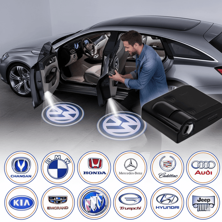 Kabellose LED-Türprosjektorleuchte for Autos med individuelle logoer