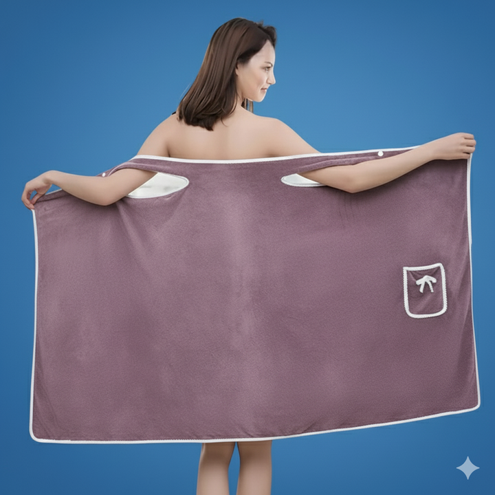 Høyt absorberende fleece – Trykknapppassform – Myk lett komfort for dusj gym og reise Skanto