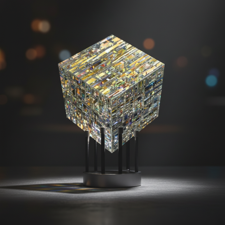 ChromaticCube Krystallregnbuebrytende Kunst | Moderne skrivebord dekor og midtpunkt