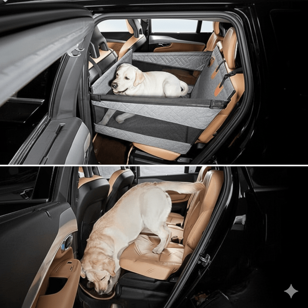 Skanto | Vanntett Hundematte med Minne Skum for Bilen
