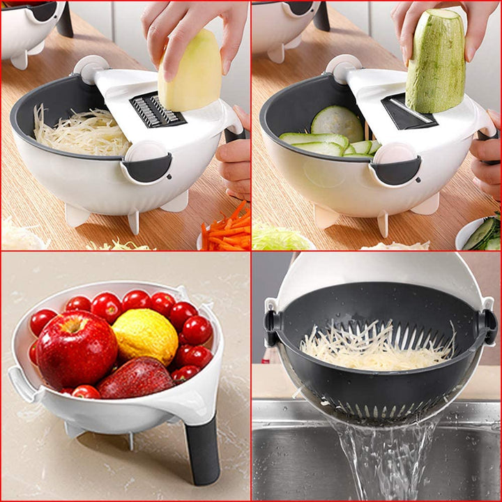 SlicePro Multifunctional Grønnsakskjærer med Utbyttbare Kniver | Skanto