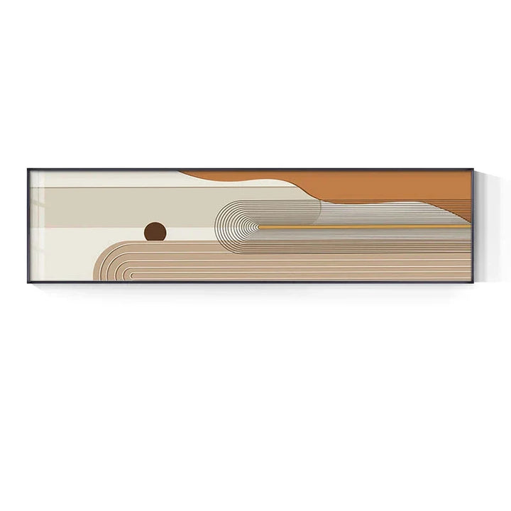 Geometriske kurvelinjer jordtoner veggkunst Fine Art lerretsutskrifter Moderne bredformatbilder for stuen over sofaen kunst for over sengen | Skanto