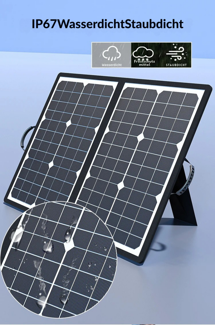 PowerFlex 1000W Sammenleggbart Solpanel – Porterbar Solenergi for Camping og Utendørs | Skanto