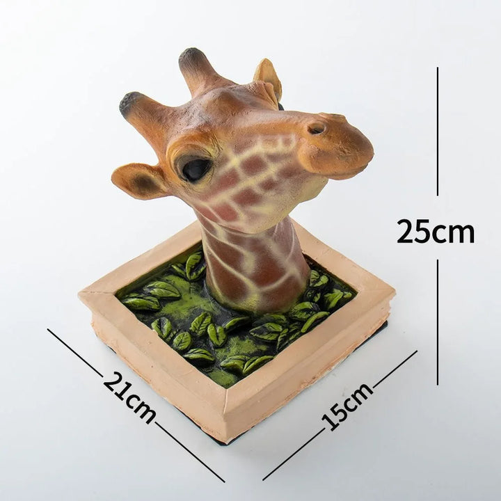 Skanto | Giraffhode - Veggdekorasjon - 3D Skulptur - Livaktig Dekorasjon