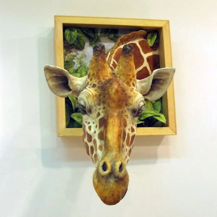 Skanto | Giraffhode - Veggdekorasjon - 3D Skulptur - Livaktig Dekorasjon