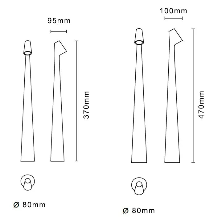 Skanto | LumiLux Bærbar Touch LED Lampe – Oppladbar, Dimbar og Slank Design