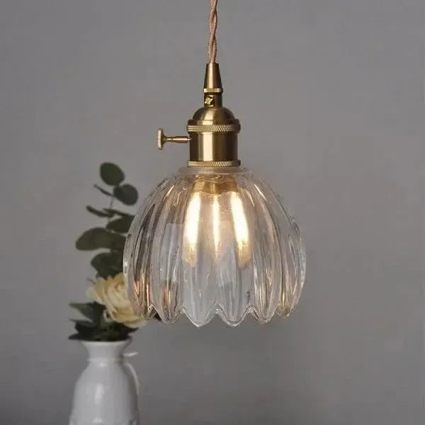 Skanto | Elegant Glassehengende Lampe i Blomsterform