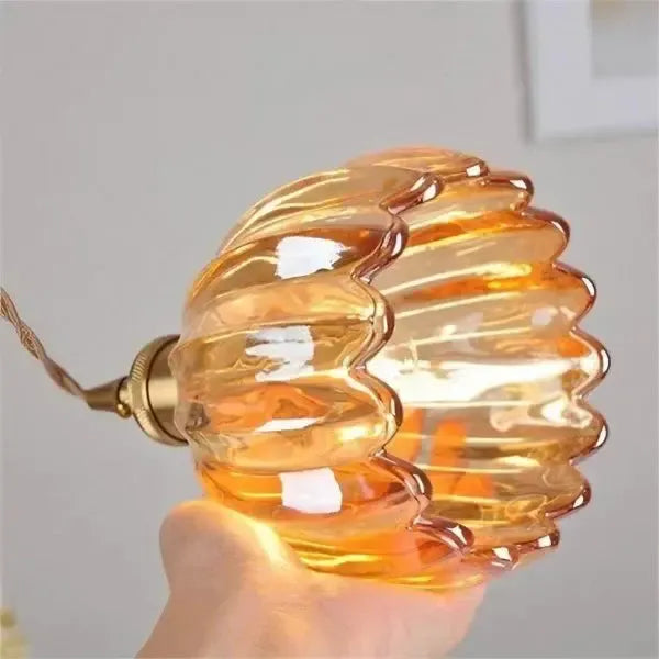 Skanto | Elegant Glassehengende Lampe i Blomsterform