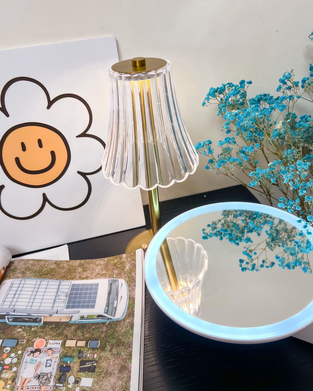 Skanto | RadiantGold – Elegant Bærbar Bordlampe