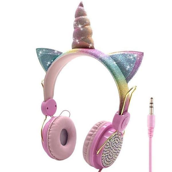 Glitrende Einhorn Hodetelefoner | Skanto