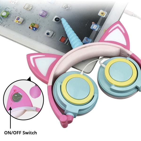Glitrende Einhorn Hodetelefoner | Skanto