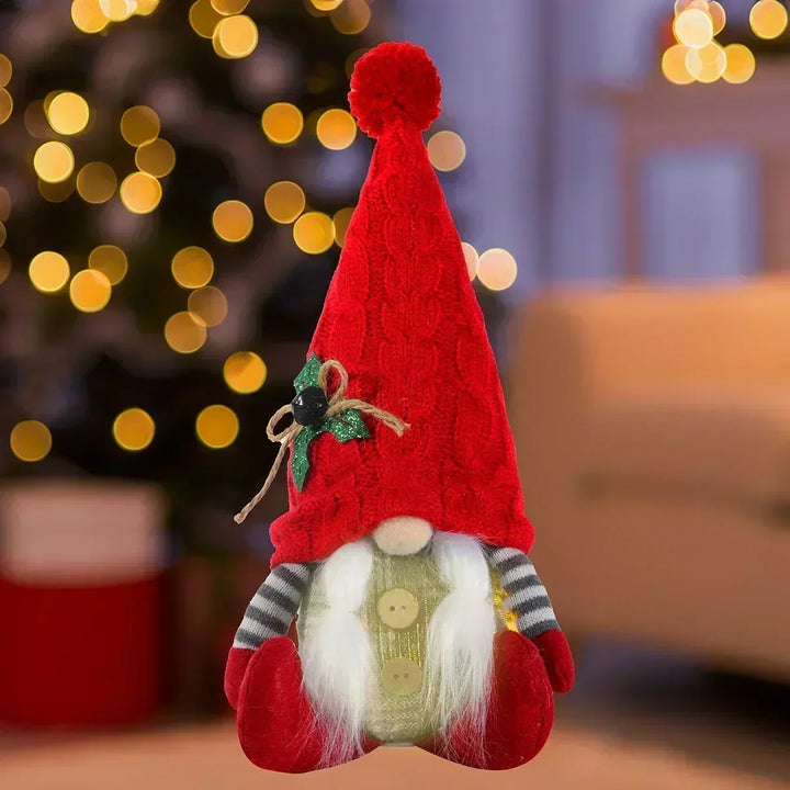 Skanto | Jule nisse dekorasjon | LED nattlys | Varm glød ferie ornament