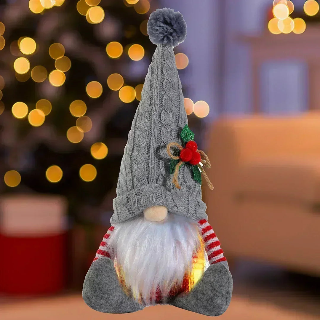 Skanto | Jule nisse dekorasjon | LED nattlys | Varm glød ferie ornament