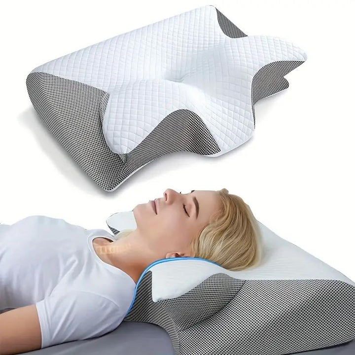 SleepEase Butterfly Minne Skumpute – Ergonomisk Støtte for Side- og Ryggsovere Skanto