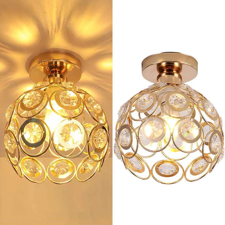 Skanto | Moderne Luksus Rund LED Taklampe laget av Krystallglass