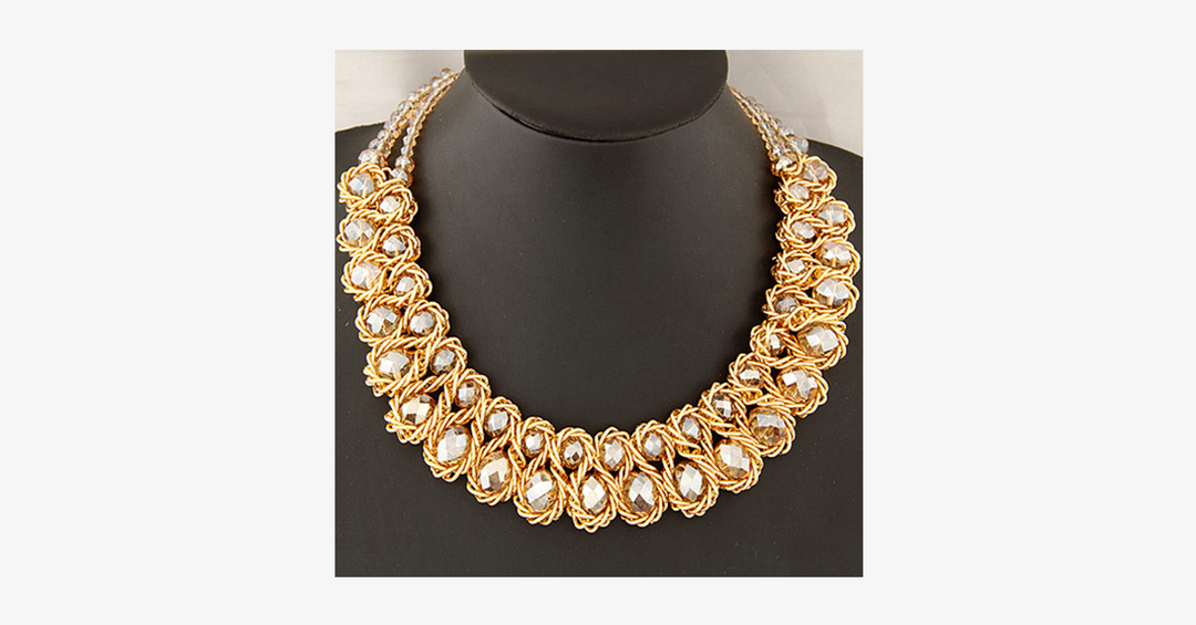 Skanto | Stor Choker Dobbel Perle Halskjede – Must-Have smykke med elegant og unikt design