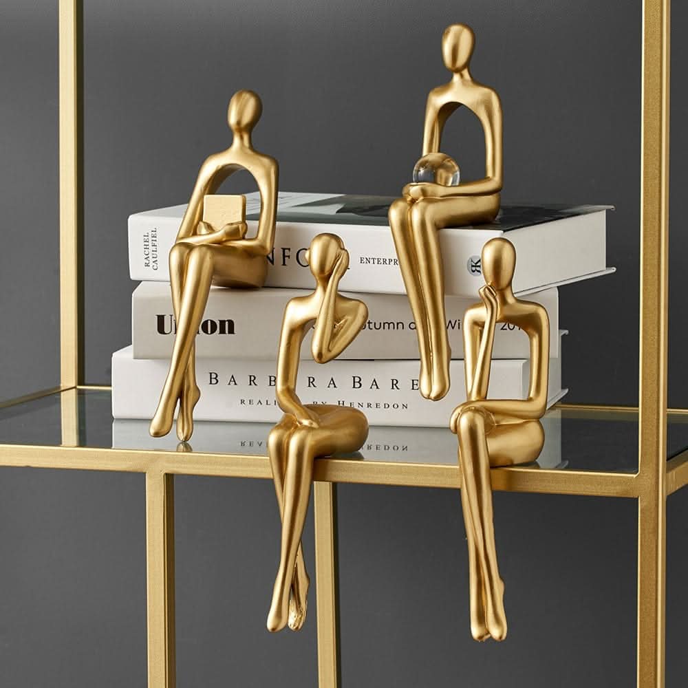 Skanto | GoldenMuse Gull Abstrakt Harpiks Figur Dekor