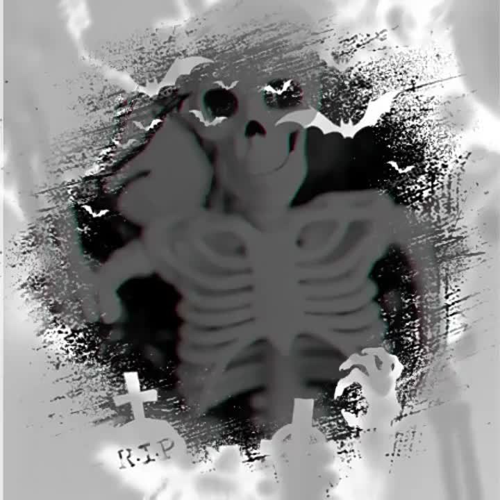 Skanto | Gotisk Skjelett Gresskar Halloween Krans for Dør – Skummel Dekor med Kunstige Gresskar og Uhyggelige Akenter