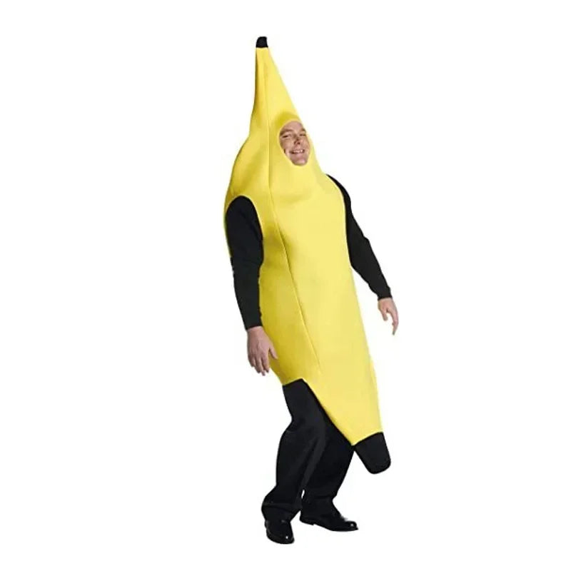Gult banankostyme for menn – Morsom utstyr for karneval, Halloween og temafester | Skanto