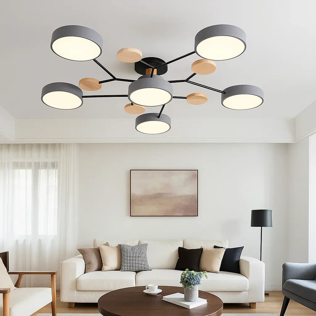 Moderne LED-Deckenleuchte, flachemontering