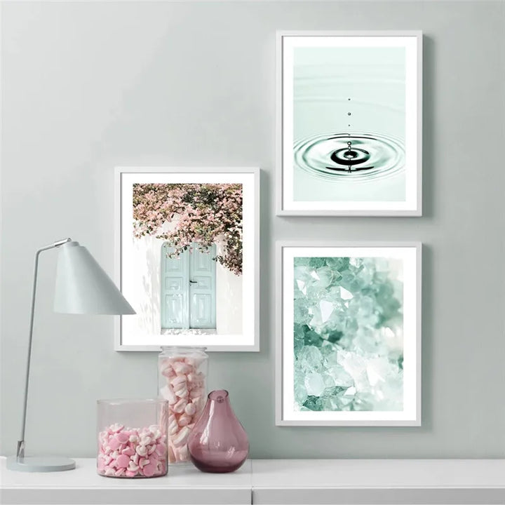 Gresk Øy Landskap Galleri Veggkunst Fine Art Lerrettrykk Bilder fra Santorini Plakater for Stue Soverom Inspirerende Kunst for Moderne Bolig | Skanto