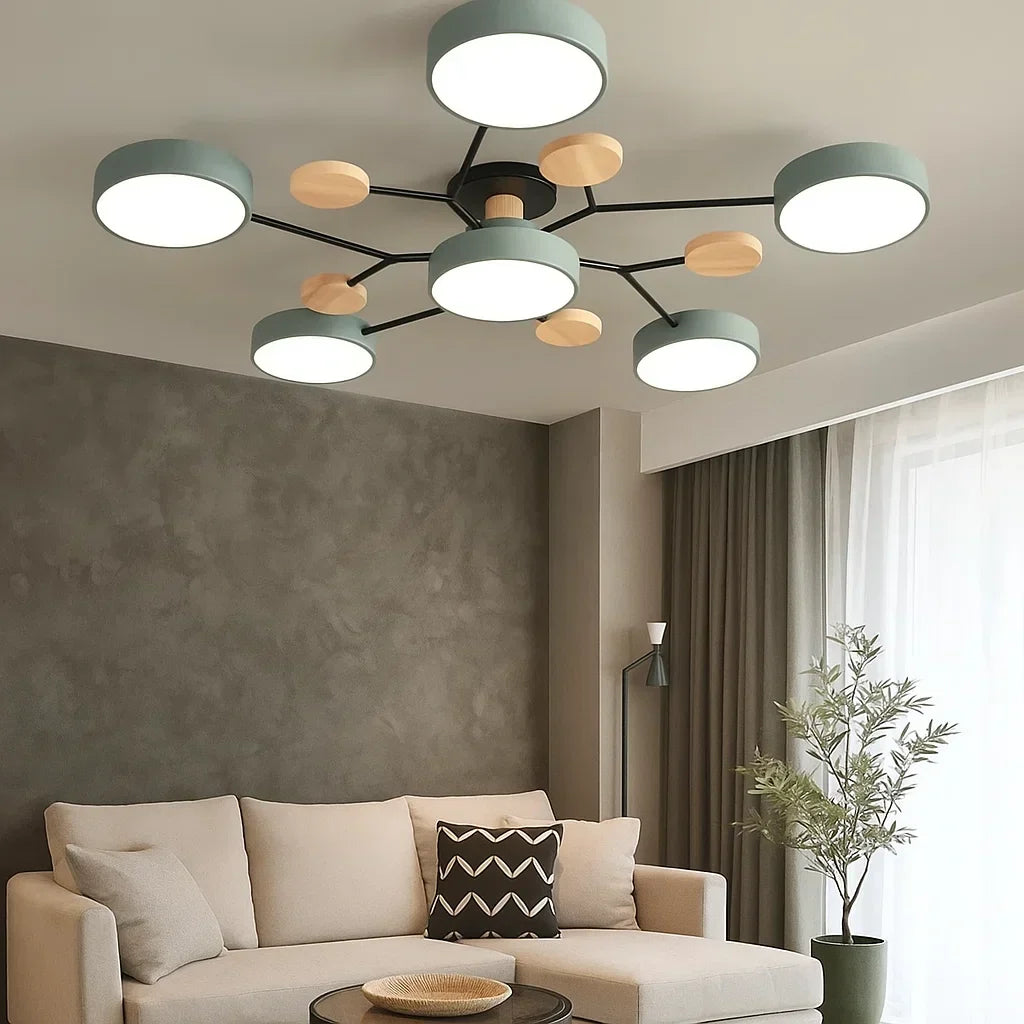 Moderne LED-Deckenleuchte, flachemontering