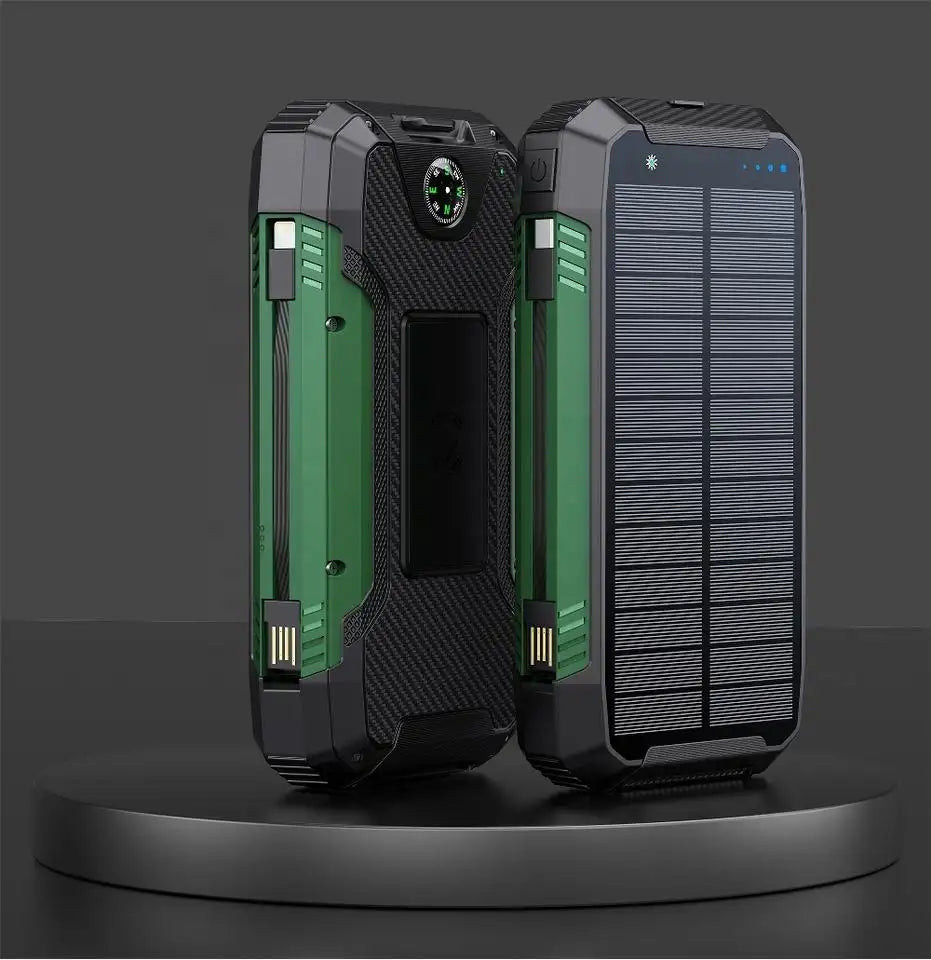 Skanto | 30000mAh Solenergi Lader Trådløs Vanntett Power Bank Ekstern