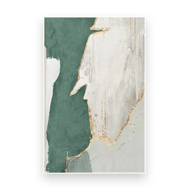 Grønn Brun Nordisk Abstrakt Geomorf Veggkunst Fine Kunstler lerrettrykk Bilder For Moderne Leilighet Stue Kontor Kunst Dekor | Skanto